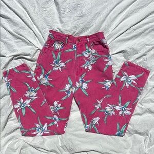 Vintage Rodeo Floral Pink High-Waisted Mom Jeans